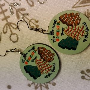 Christmas cakes earrings